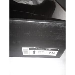 London Fog IRIE Womens Boots Size 7 M BLACK Knee High Riding Zip#00p